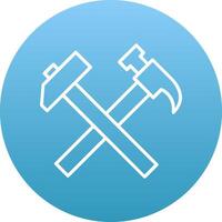 Crossed Hammers Icon Design Symbol vector