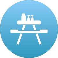 Picnic Table Icon Design Symbol vector