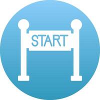 Start Line Icon Design Symbol vector