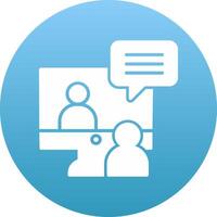 Online Interview Icon Design Symbol vector