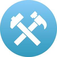 Crossed Hammers Icon Design Symbol vector