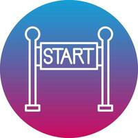 Start Line Icon Design Symbol vector