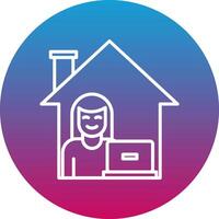 Work From Home Icon Design Symbol vector