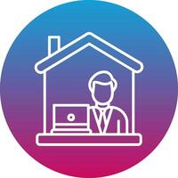 Work From Home Icon Design Symbol vector