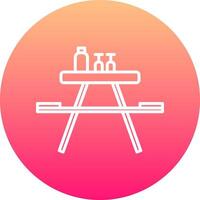 Picnic Table Icon Design Symbol vector