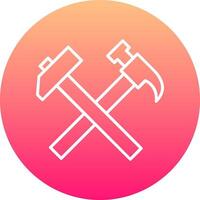 Crossed Hammers Icon Design Symbol vector