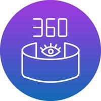 360 View Icon Design Symbol vector