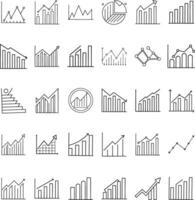 Collection of Business Charts, Graphs, and Data Visualizations vector