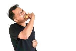 A Moment of Pure Enjoyment with Delicious Pizza Slice photo