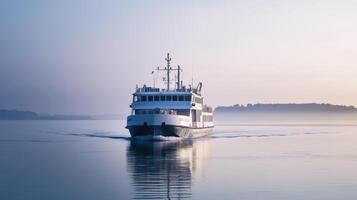 Ferry on a Misty Morning photo