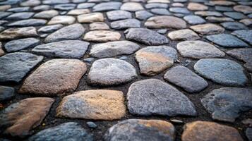 Cobblestone Pavement Texture Closeup photo