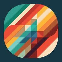 Geometric retro color palette for abstract art design for creative uses with vibrant retro colors and dynamic styles. vector