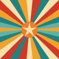 Abstract retro colors for a sunburst design design for creative uses with vibrant retro colors and dynamic styles. vector