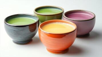Four Vibrant Beverage Bowls photo