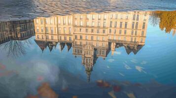 Inverted Palace Reflection in a Puddle photo
