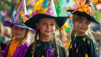 Children in Colorful Costumes at a Festival photo