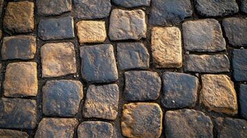 Cobblestone Pavement Texture - City Street photo