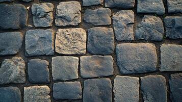 Cobblestone Pavement Texture - Vintage City Street photo