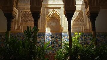 Intricate Architectural Design of a Moorish Courtyard photo