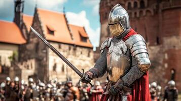 Medieval Knight in Action photo