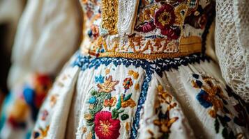 Intricate Embroidered Traditional Dress photo