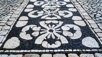 Intricate Stone Pavement Design photo