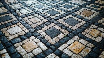 Intricate Cobblestone Pavement Design photo