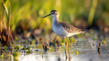 Stunning Wader Bird in a Marsh Habitat photo
