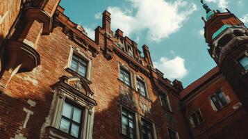 Majestic Brick Building with Architectural Details photo