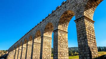 Majestic Ancient Aqueduct Structure in France photo