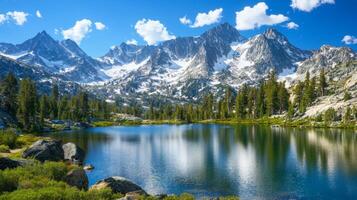 Majestic Mountain Lake Scenery photo
