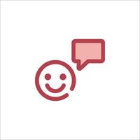 A smiley face with a speech bubble vector