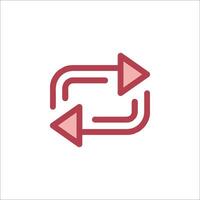 A red arrow pointing to the right vector