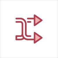 A red arrow pointing to the left and right vector