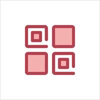 A qr code icon on a white background vector