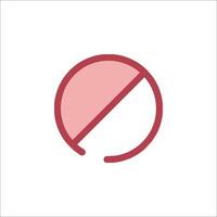 A red circle with a no sign on it vector