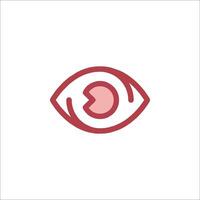 An eye icon on a white background vector
