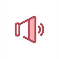 A red speaker icon on a white background vector