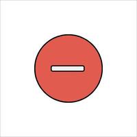 A red circle with an x on it vector
