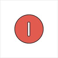 A red circle with an open sign on it vector