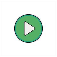 Play button icon illustration vector
