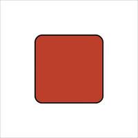 A red square with a black border vector