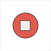 A red square with a white square in the middle vector