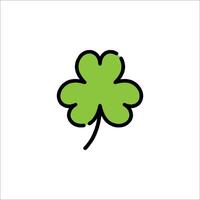 A green clover leaf icon on a white background vector