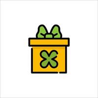 A gift box with a bow on it vector