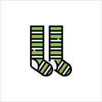 A pair of green socks on a white background vector