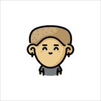 A cartoon character with a hat on vector