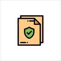 A document with a green check mark on it vector