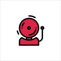 A red camera icon on a white background vector