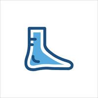 A blue shoe icon on a white background vector